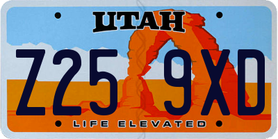 UT license plate Z259XD