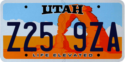 UT license plate Z259ZA