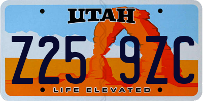 UT license plate Z259ZC
