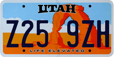 UT license plate Z259ZH