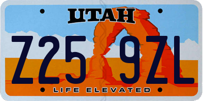 UT license plate Z259ZL