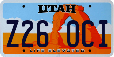UT license plate Z260CI