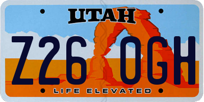UT license plate Z260GH