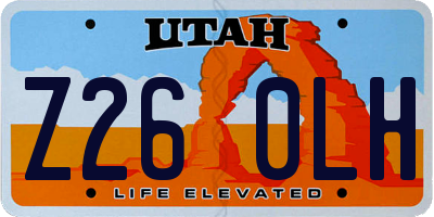 UT license plate Z260LH