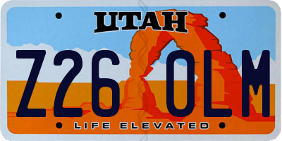 UT license plate Z260LM