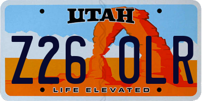 UT license plate Z260LR