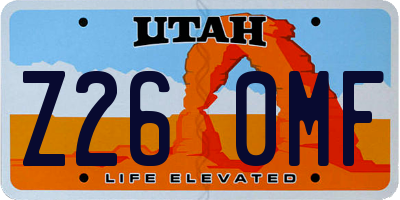 UT license plate Z260MF