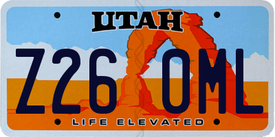 UT license plate Z260ML