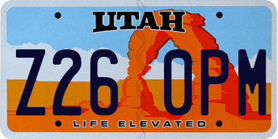 UT license plate Z260PM