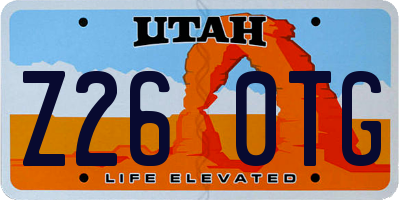 UT license plate Z260TG