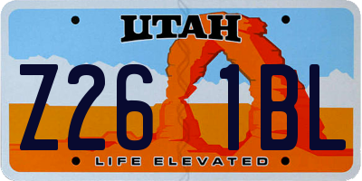 UT license plate Z261BL