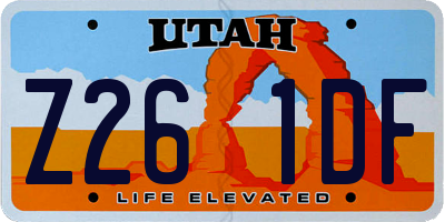 UT license plate Z261DF