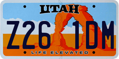 UT license plate Z261DM