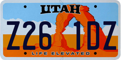 UT license plate Z261DZ