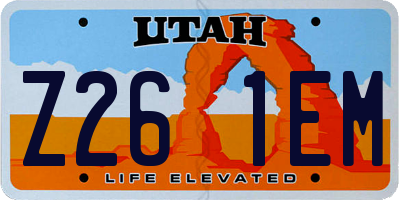 UT license plate Z261EM