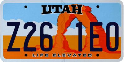 UT license plate Z261EO
