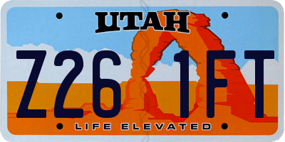UT license plate Z261FT