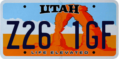 UT license plate Z261GF