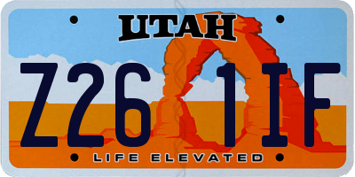 UT license plate Z261IF
