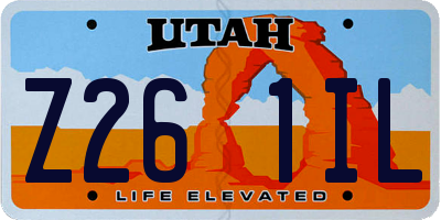 UT license plate Z261IL