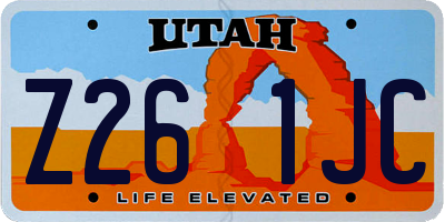 UT license plate Z261JC