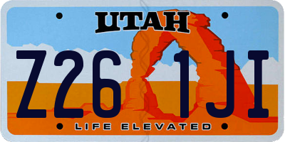 UT license plate Z261JI