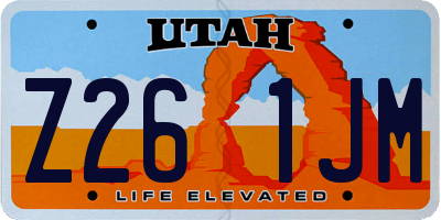 UT license plate Z261JM