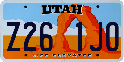 UT license plate Z261JO