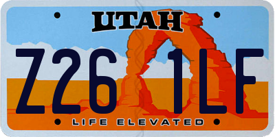 UT license plate Z261LF