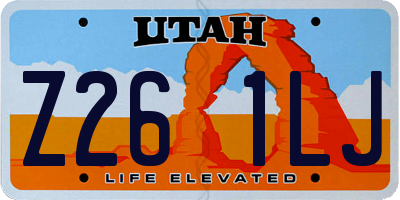UT license plate Z261LJ