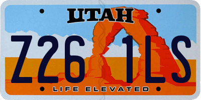 UT license plate Z261LS