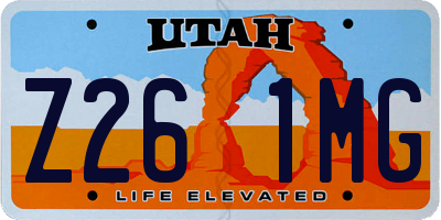 UT license plate Z261MG