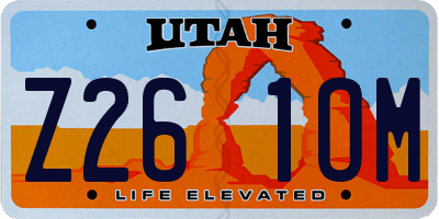 UT license plate Z261OM