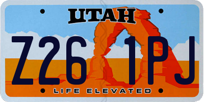 UT license plate Z261PJ
