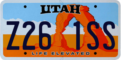 UT license plate Z261SS