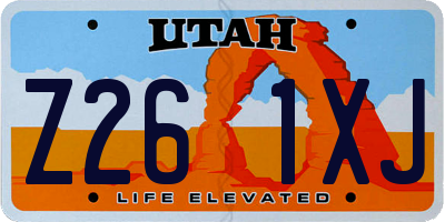 UT license plate Z261XJ