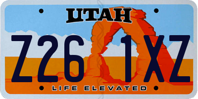 UT license plate Z261XZ