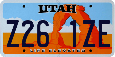 UT license plate Z261ZE