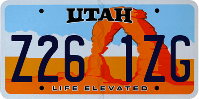 UT license plate Z261ZG