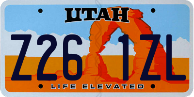 UT license plate Z261ZL