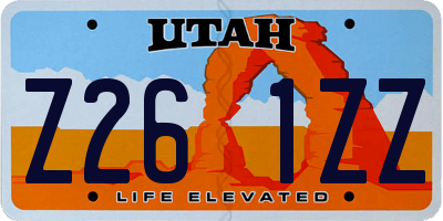 UT license plate Z261ZZ