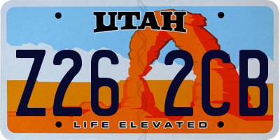 UT license plate Z262CB