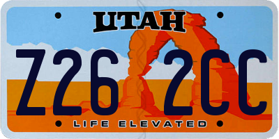 UT license plate Z262CC