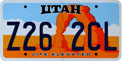 UT license plate Z262CL