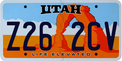 UT license plate Z262CV