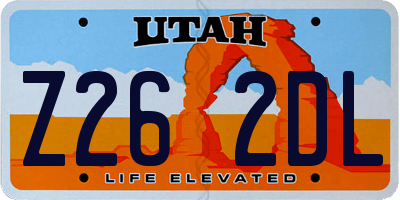 UT license plate Z262DL