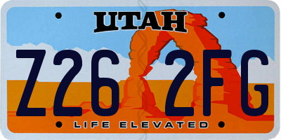 UT license plate Z262FG