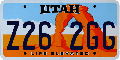 UT license plate Z262GG