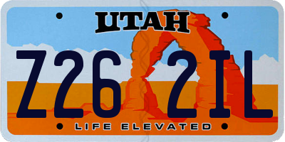 UT license plate Z262IL
