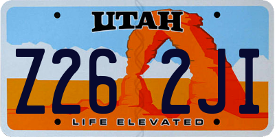 UT license plate Z262JI